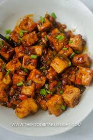indo chinese style chili tofu the