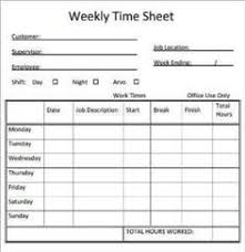 Daily Time Sheet Form Homeschool Planning Tools Business