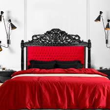Baroque Bed Headboard Red Velvet And