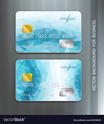Templates Credit Cards With Blue Abstract Pattern