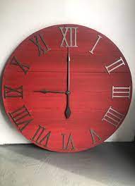 30 Rustic Red Farmhouse Wall Clock