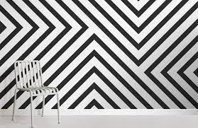 Mona Black White Striped Wallpaper