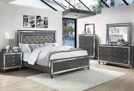 refino grey 5 pc queen bedroom set