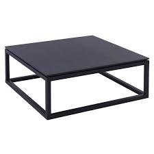 tomassa black large square coffee table