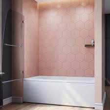 Frameless Pivot Shower Tub Door Screen