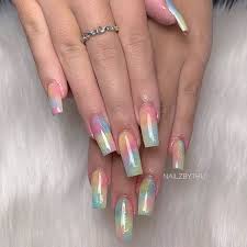 Ombre rainbow nails with mia secret flash neon colored acrylic. 50 Awesome Coffin Nails Designs You Ll Flip For In 2020