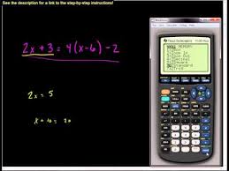 Solving Linear Equations Using The Ti