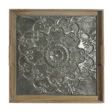 stamped metal tray wall art
