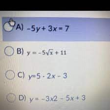 Which Equation Is A Linear Function