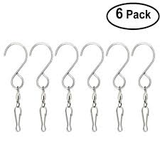 Our heavy duty swivel hooks are great for turning hanging baskets around to feed and water plants. Set Of 6 Heavy Duty Swivel Hook Clips For Hanging Wind Spinners Wind Chimes Crystal Twisters Garden Plants Pots 360 Degree Swivel S Hooks Silver Buy Online In Belize At Belize Desertcart Com Productid
