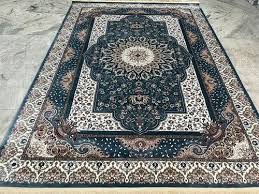 printed parsian design silk turkish carpet