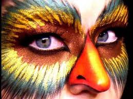 halloween makeup mysterious bird lady