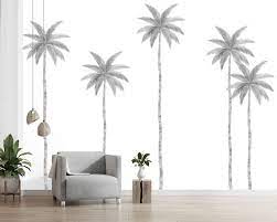 Palm Tree Grey Large Wall Decals