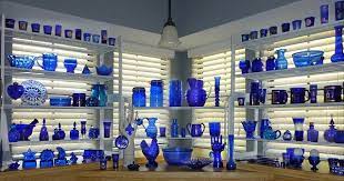 My Blue Glass Collection In A New Home
