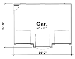 Garage Plan 44088 3 Car Garage