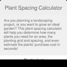 Plant Spacing Calculator