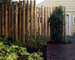 Garden With A Decorative Bamboo Fence