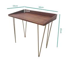 Also set sale alerts and shop exclusive offers only on shopstyle. Dark Mango Wood Office Desk With Hairpin Legs Inari Buyitdirect Ie
