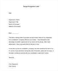 Example Resignation Letter Resignation Letter Sample With Reason