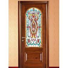 printed glass wooden door at rs 680