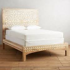 Hand Carved Indian Wooden King Size Bed