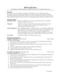 Examples Chronological Resumes Resume Outline Oracle