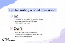 how to write a conclusion for an essay