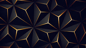1920x1080 triangle solid black gold 4k