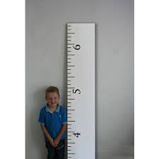 White Washed Growth Chart Rulers