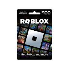 roblox black 100 physical gift card