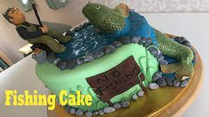 Refrigerate or freeze 30 to 60 minutes to set frosting. Fish Fishing Fisherman Birthday Cake Youtube