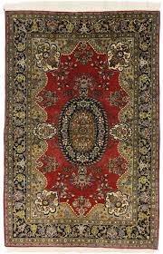 silk wool fine persian kashan rug 14347