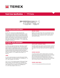 Cranes Truck Crane Specifications T775 Series Manualzz Com