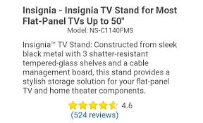Insignia Tempered Glass Tv Stand For