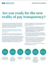 The New Reality Of Pay Transparency