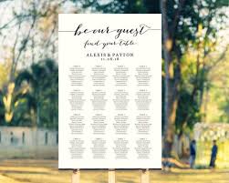 Be Our Guest Seating Chart Template In Four Sizes Find Your