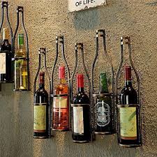 5 Bottles Wall Mounted Iron Wine Racks
