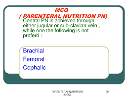 ppt mcq paeral nutrition pn