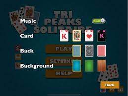 tri peaks solitaire on the app