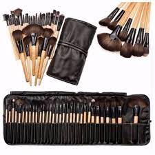 makeup brush set with purse 32 pieces