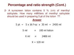ratio strength calculations