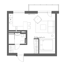 small apartment floorplan interior