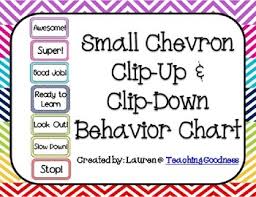 Chevron Clip Up Clip Down Behavior Chart