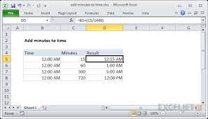 How To Add 60 Minutes To Time In Excel gambar png