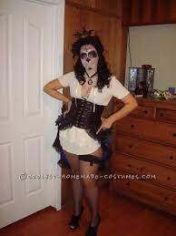 dead costume with skull candy makeup