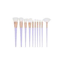 10 pack makeup brushes unicorn purple