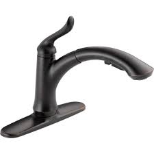 A kitchen faucet's main priority is the functionality it offers. Delta Linden Single Handle Pull Out Sprayer Kitchen Faucet With Multi Flow In Venetian Bronze 4353 Rb Dst The Home Depot