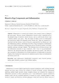 bioactive egg ponents and inflammation