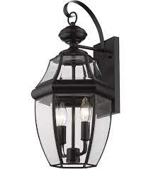 light 20 inch black outdoor wall sconce