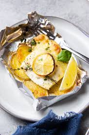 fish in foil with potatoes garden in